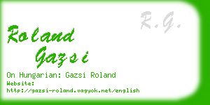 roland gazsi business card